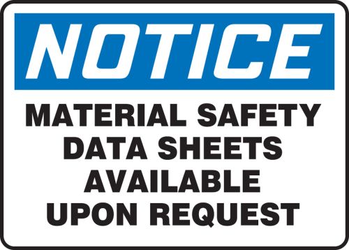 MATERIAL SAFETY DATA SHEETS AVAILABLE UPON REQUEST