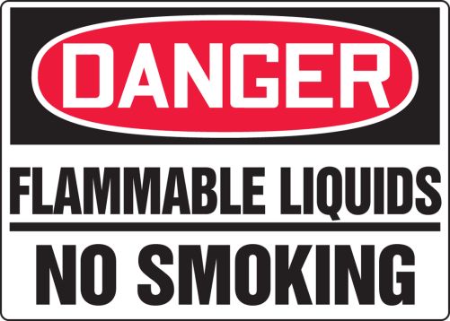 FLAMMABLE LIQUIDS NO SMOKING