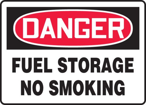 FUEL STORAGE NO SMOKING