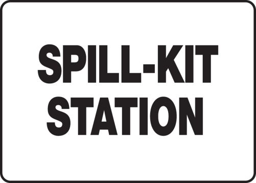 SPILL-KIT STATION (BLACK ON WHITE)