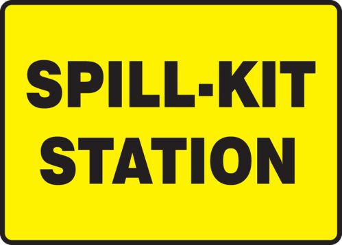 SPILL-KIT STATION (BLACK ON YELLOW)