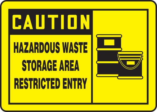 HAZARDOUS WASTE STORAGE AREA RESTRICTED ENTRY (W/GRAPHIC)