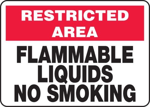 FLAMMABLE LIQUIDS NO SMOKING