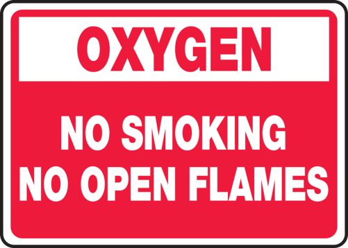 OXYGEN NO SMOKING NO OPEN FLAMES