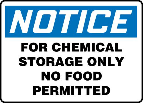 No Storage Permitted SignHeavy Duty Sign or Label OSHA Notice 