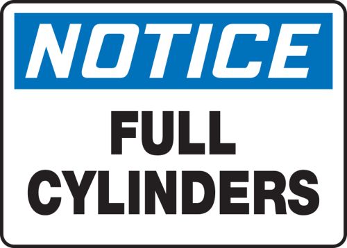 NOTICE FULL CYLINDERS