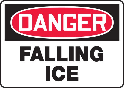 DANGER FALLING ICE