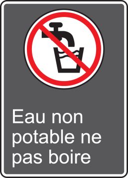 EAU NON POTABLE NE PAS BOIRE