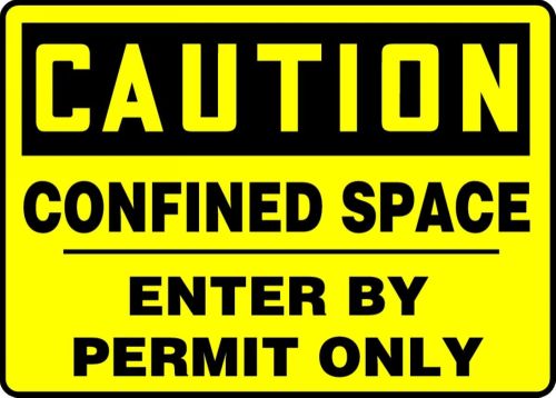 CONFINED SPACE ENTER BY PERMIT ONLY