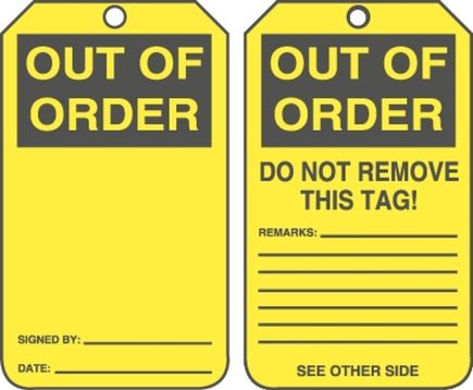 OUT OF ORDER