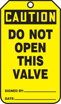 DO NOT OPEN THIS VALVE