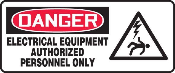 ELECTRICAL EQUIPMENT AUTHORIZED PERSONNEL ONLY (W/GRAPHIC)