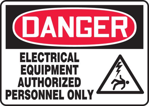 ELECTRICAL EQUIPMENT AUTHORIZED PERSONNEL ONLY (W/GRAPHIC)