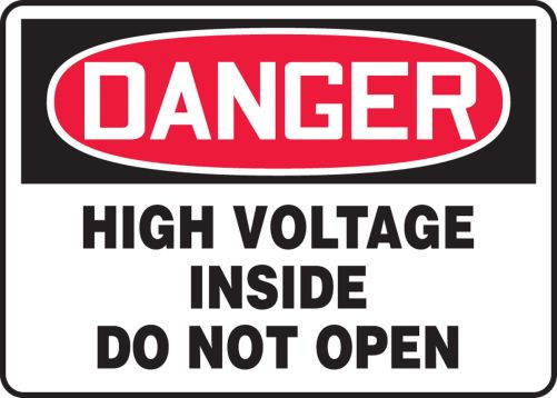 HIGH VOLTAGE INSIDE DO NOT OPEN