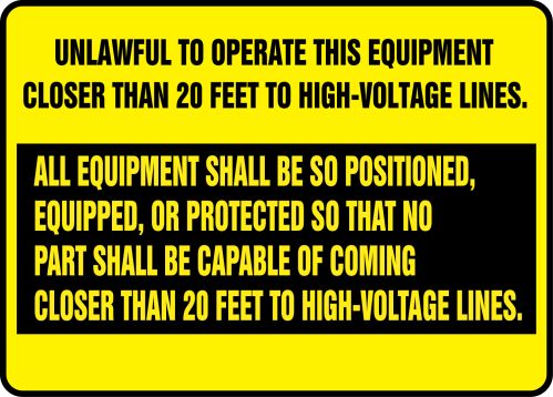 Equipment Safety Sign