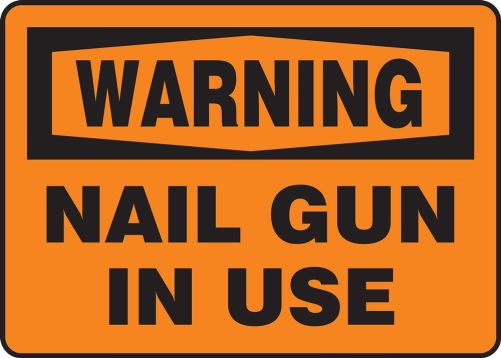 NAIL GUN IN USE