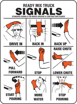 READY MIX TRUCK SIGNALS (WALLET CARD)
