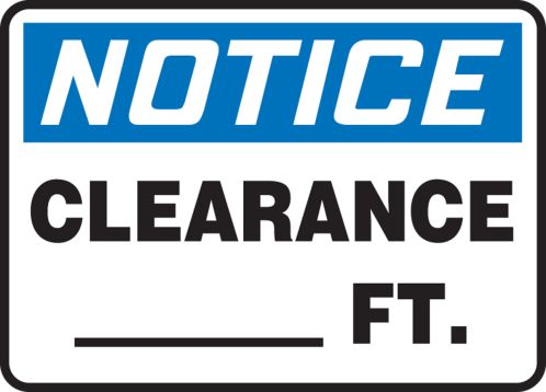 CLEARANCE ____FT.