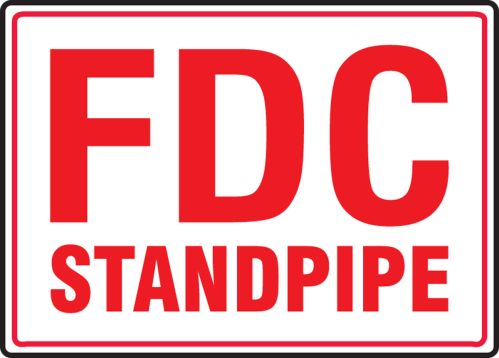 FDC STANDPIPE (RED ON WHITE)