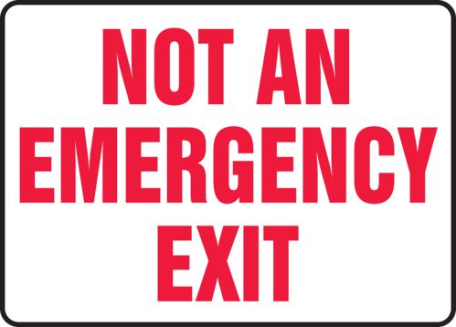 Emergency Exit Only Sign Printable