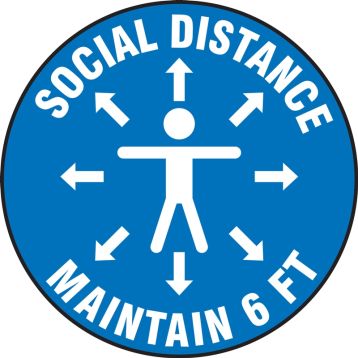 Social Distance Maintain 6 FT