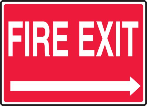 FIRE EXIT (RIGHT ARROW)