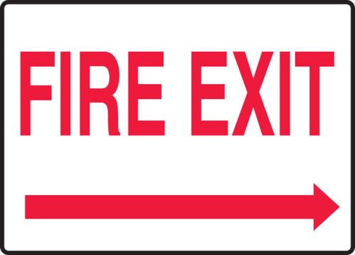 FIRE EXIT (ARROW RIGHT)