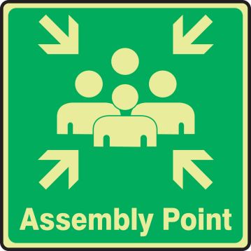 ASSEMBLY POINT W/MUSTER POINT SYMBOL
