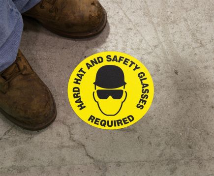 HARD HAT AND SAFETY GLASSES REQUIRED (W/ GRAPHIC)