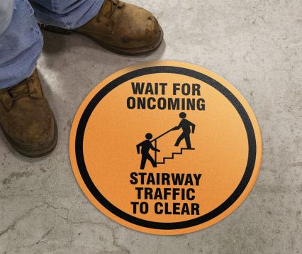 Wait For Oncoming Stairway Traffic To Clear