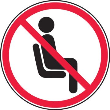 NO SITTING SYMBOL