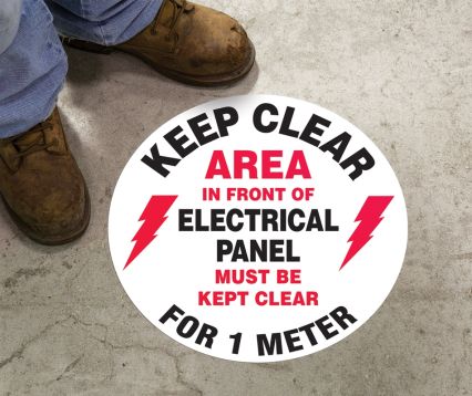 Keep Clear Area In Front Of Electrical Panel Must Be Kept Clear For 1 Meter