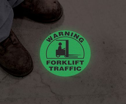 WARNING FORKLIFT TRAFFIC (GLOW)