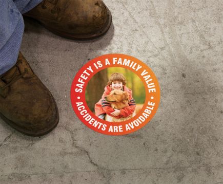 Motivation Product, Legend: SAFETY IS A FAMILY VALUE ACCIDENTS ARE AVOIDABLE