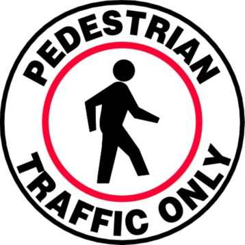 Plant & Facility, Legend: PEDESTRIAN TRAFFIC ONLY (W/ GRAPHIC)