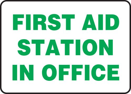 FIRST AID STATION IN OFFICE