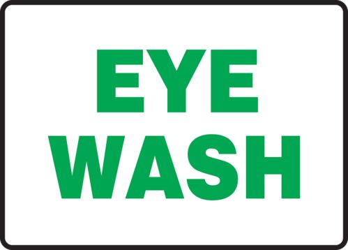Safety Sign, Legend: EYE WASH