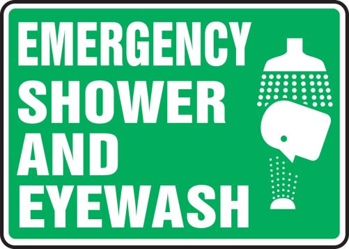 EMERGENCY SHOWER AND EYEWASH (W/GRAPHIC)