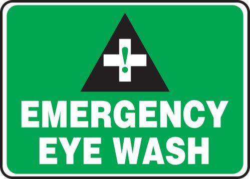EMERGENCY EYE WASH (W/GRAPHIC)