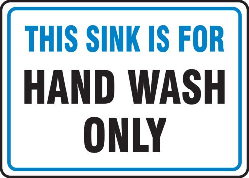 Hand clearance wash signage
