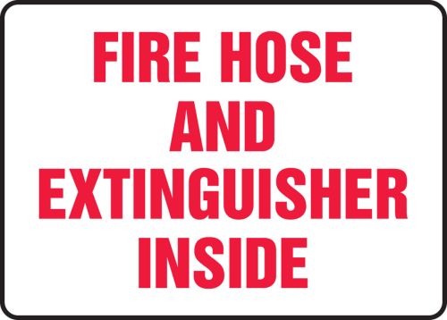 FIRE HOSE AND EXTINGUISHER INSIDE