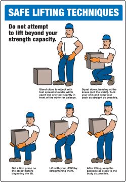 SAFE LIFTING TECHNIQUES .... (W/GRAPHIC)