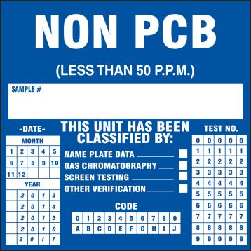 NON PCB (LESS THAN 50 P.P.M.) ...