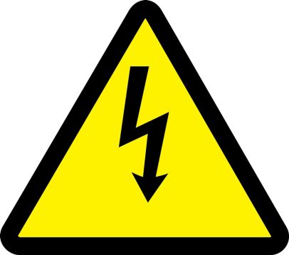 Safety Sign, Legend: (ELECTRIC VOLTAGE HAZARD)