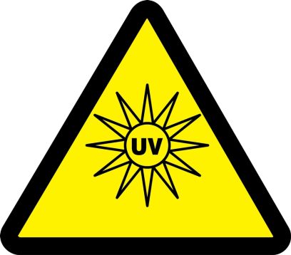 Safety Sign, Legend: (UV HAZARD)