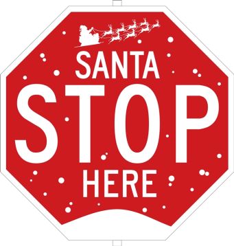 Holiday Sign Kit: Santa Stop Here