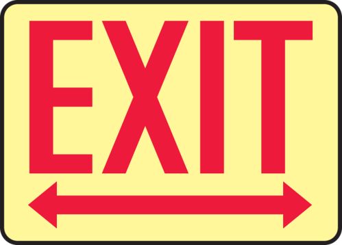 EXIT (ARROW LEFT & RIGHT) (GLOW)