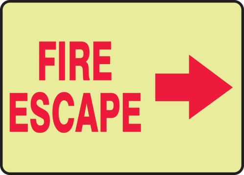 FIRE ESCAPE (ARROW RIGHT) (GLOW)