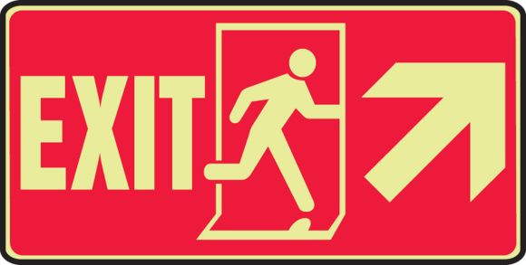 EXIT (W/GRAPHIC) (ARROW) (GLOW)