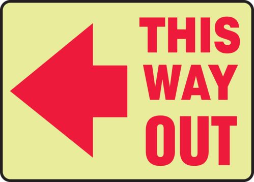 THIS WAY OUT (ARROW LEFT)